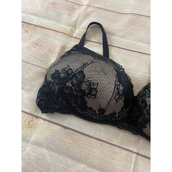 Torrid Wome's Black mesh & Lace Push Up Blaconette Bra - 44DDD - Picture 4 of 10